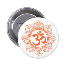 HINDU - BUDDHA-SYMBOLE OM, OHM ANSTECKNADELBUTTON
