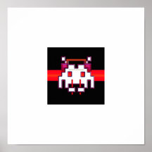 Hinterhof-Astronauten (rot) Plakatdruck
