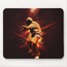 Hip-Hop breakdancer auf Feuer Mauspads