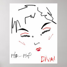 Hip-Hop-Diva Plakatdrucke
