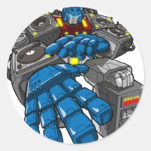 Hip Hop Robot Round Sticker