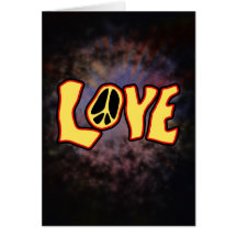 Hippie-Liebe-Karte