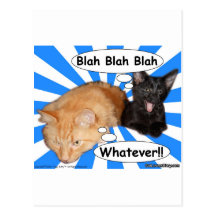 Hippie-Miezekatze Blabla - Blabla was auch immer!! Postkarte