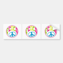 Hippie Peace Sign Bumper Stickers