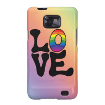 Hippie-Regenbogen-Liebe-Text Samsung Galaxy S2 Case