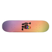 Hippie-Regenbogen-Liebe-Text Individuelle Skatedecks