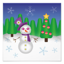 Hippie-WeihnachtsSchneemann Kunstfoto