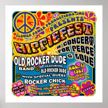 Hippiefest Konzert-Plakat