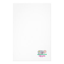 Hippieflusspferd Personalisiertes Druckpapier