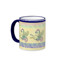 Hippokamp-SeepferdeVintage Kunst-Kaffeetasse