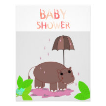 Hippopotamus-Babyparty-Einladung