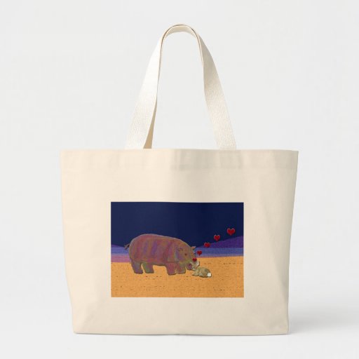 Hippopotamus-und Kaninchen-LiebeValentine Taschen