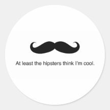 Hipster Cool.gif Runde Aufkleber