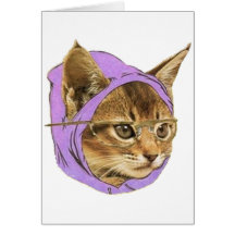 Hipster Kitty Karte