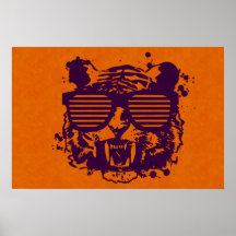 Hipster-Tiger Posterdruck