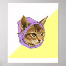 Hipsterkitty-Katzen-Ratetier Meme Poster