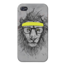 Hipsterlöwe iPhone 4/4S Hüllen