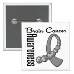 Hirntumor-Bewusstseins-Edelstein-Band Anstecknadelbutton