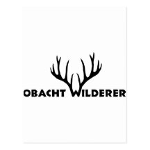 hirsch geweih party wilderer jäger jagd postkarten