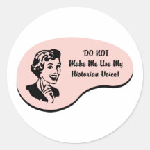 Historiker-Stimme Runder Sticker