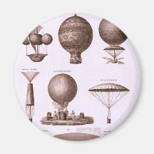 Historische Heißluft-Ballon-Entwürfe Kühlschrankmagnete