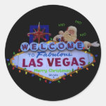 HO HO HO frohe Weihnachten Las Vegass SANKT-Aufkle Runde Sticker