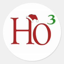 Ho Ho Ho Runde Aufkleber