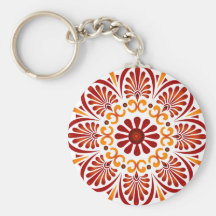 Hochrote Mandala Keychain Schlüsselanhänger