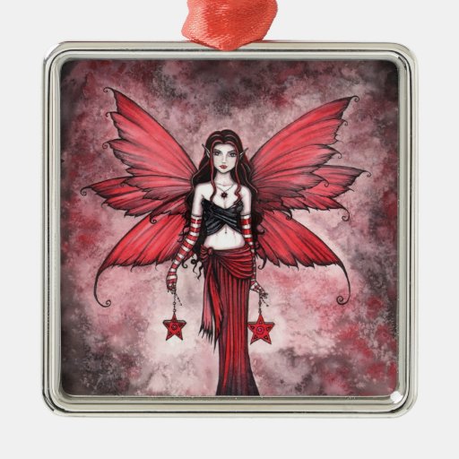 Hochrote Stern-Weihnachtsfee-Verzierung Weihnachtsbaum Ornament