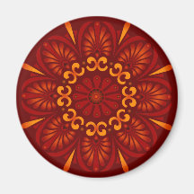 Hochroter Mandala-Magnet Magnets