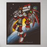 Hochrotes Blader Plakatdruck
