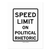 Höchstgeschwindigkeit auf politischer Rhetorik (Ze Postkarten