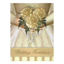 Hochzeit des Braut-Blumenstrauß-(Elfenbein) - über Einladungskarten