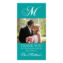 Hochzeit des Monogramm-M danken Ihnen Foto-Karten- Photokartenvorlagen