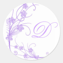 Hochzeit Monogramed Umschlag Aufkleber