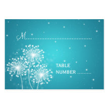 Hochzeit Placecards Sommer-Schein-Türkis Visitenkartenvorlagen