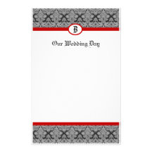 Hochzeitbliss-mit Monogramm Briefpapier Personalisiertes Büropapier