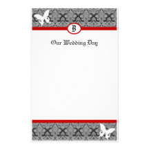 Hochzeitbliss-mit Monogramm Briefpapier Individuelle Druckpapiere
