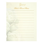 Hochzeitguestbook-Briefpapier - weiße Rosen Individueller Briefbogen