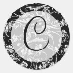 Hochzeits-Aufkleber-Monogramm C