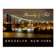 Hochzeits-Entwurf Brooklyns New York Postkarte