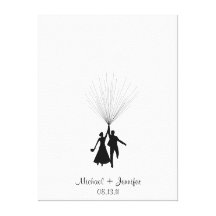 Hochzeits-Fingerabdruck-BallonGuestbook Galerie Falt Leinwand