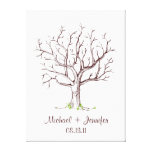 Hochzeits-Fingerabdruck-BaumGuestbook Leinwanddruck