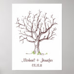 Hochzeits-Fingerabdruck-BaumGuestbook Plakatdrucke