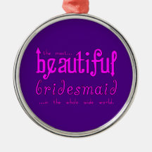 Hochzeits-Gastgeschenke-Dank-schöne Brautjungfer Weihnachtsornament
