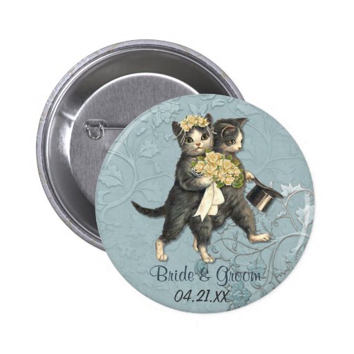 Hochzeits-Katzen Anstecknadelbutton
