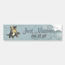 Hochzeits-Katzen Auto Sticker