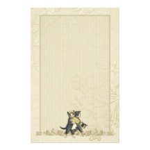 Hochzeits-Katzen - Elfenbein Bedrucktes Papier