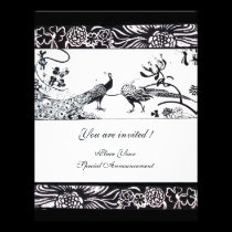HOCHZEITS-LIEBE-VÖGEL, Schwarzweiss einladungen