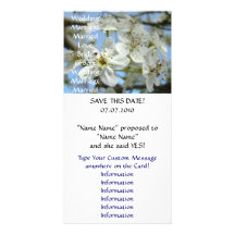 Hochzeits-Mitteilung kardiert Save the Date Blüten Bilderkarten